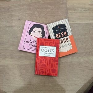Set of Three Pocket Books Coco Chanel Beer Snob Cook Book Gift Cute Birthday